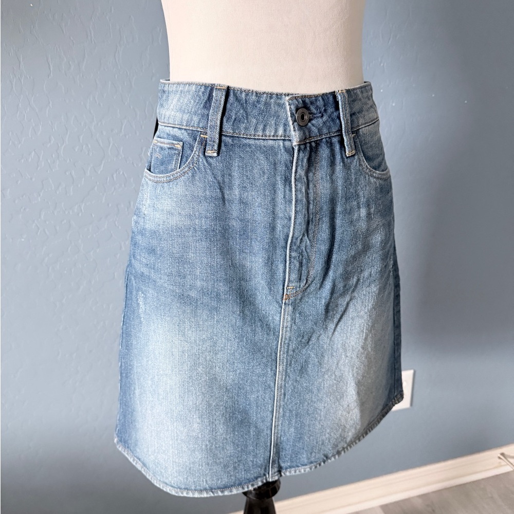 G-Star Raw denim skirt size 27 NWT MEDIUM WASH style#3301 MSRP $99